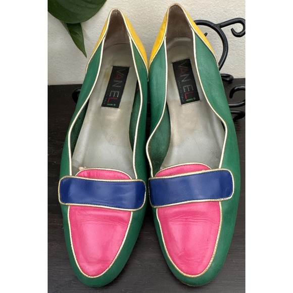 Vintage‎ 80s 90s Women Block Heel Size 8M VAN ELI, Italy. - Picture 1 of 10